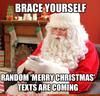 Merry Xmas texts warning